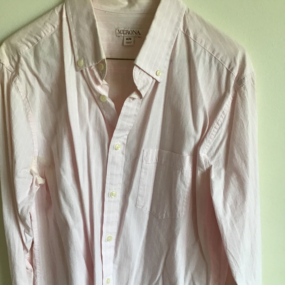 Merona Pink Casual Button Down Shirt - Picture 1 of 3